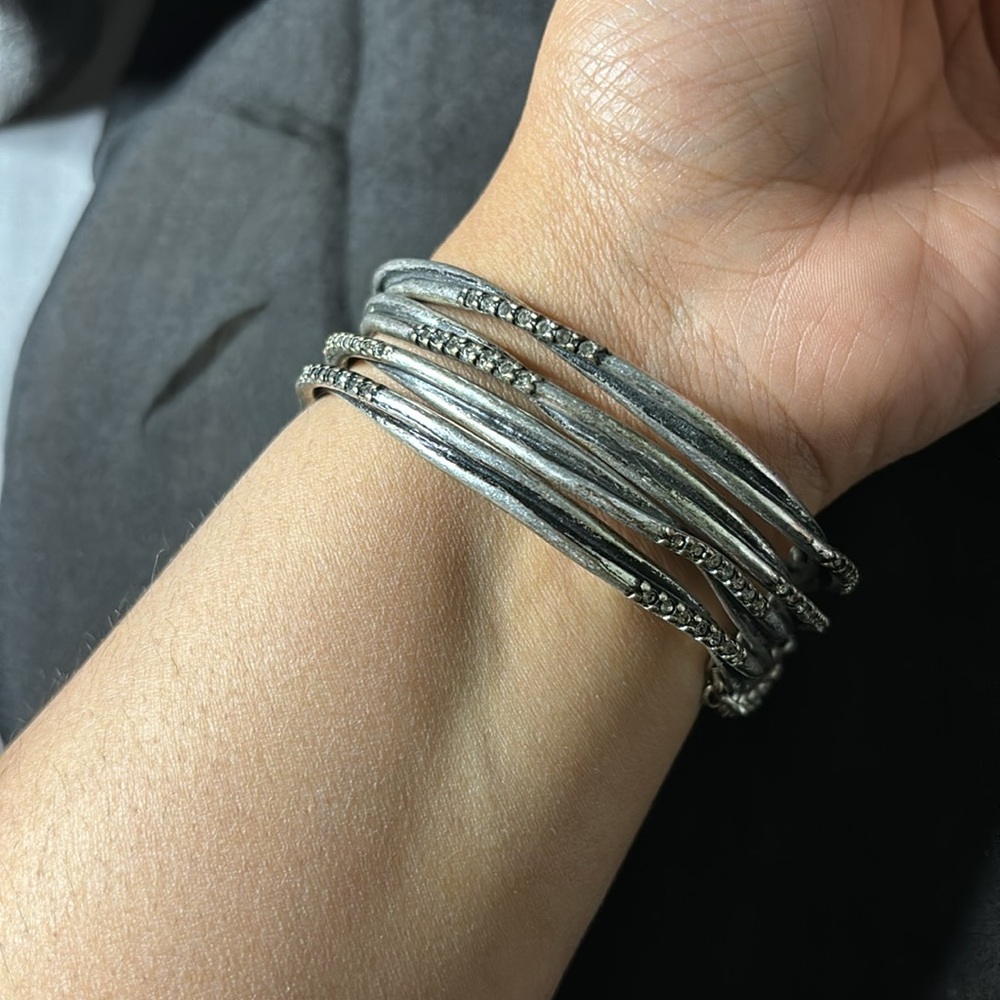 Jessica Simpson Silver Multi-Strand Bracelet